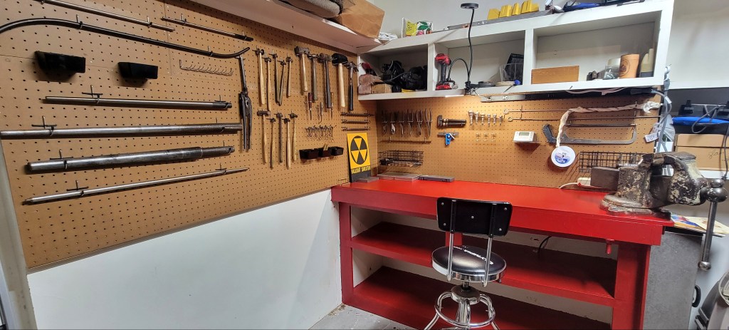 brass instrument repair shop progress